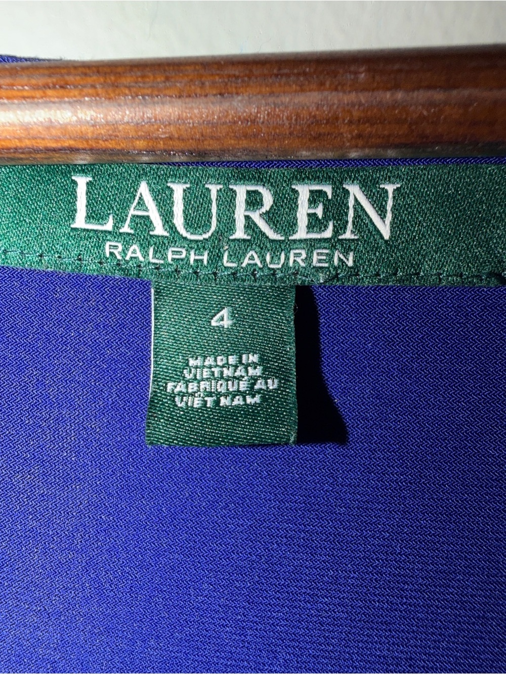 Lauren Ralph Lauren Royal Blue Draped Embellished Evening Gown Size 4 - Picture 7 of 10